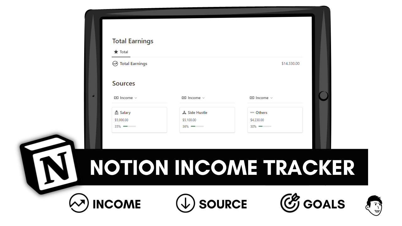 Notion Income Tracker, how to create a notion income tracker, income tracker, notion template