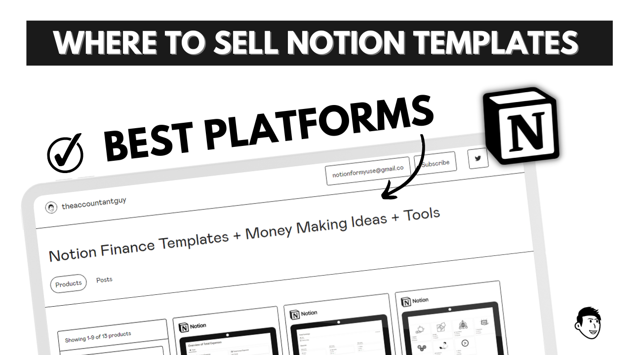 best platforms to sell notion templates, sell notion templates